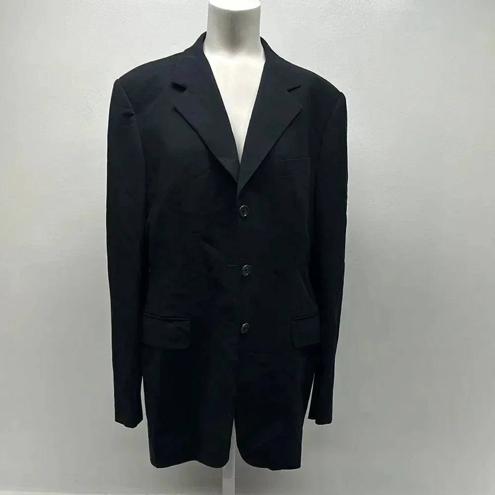 Burberry Blazer Jacket Sports Coat Vintage Burberrys Navy Blue Men's Size 48 R